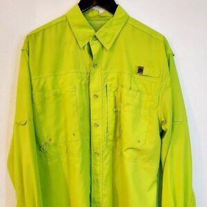 Mountain Hard Wear Mens M Breathable Vented Roll Tab Long Sleeve Shirt Reel Lege